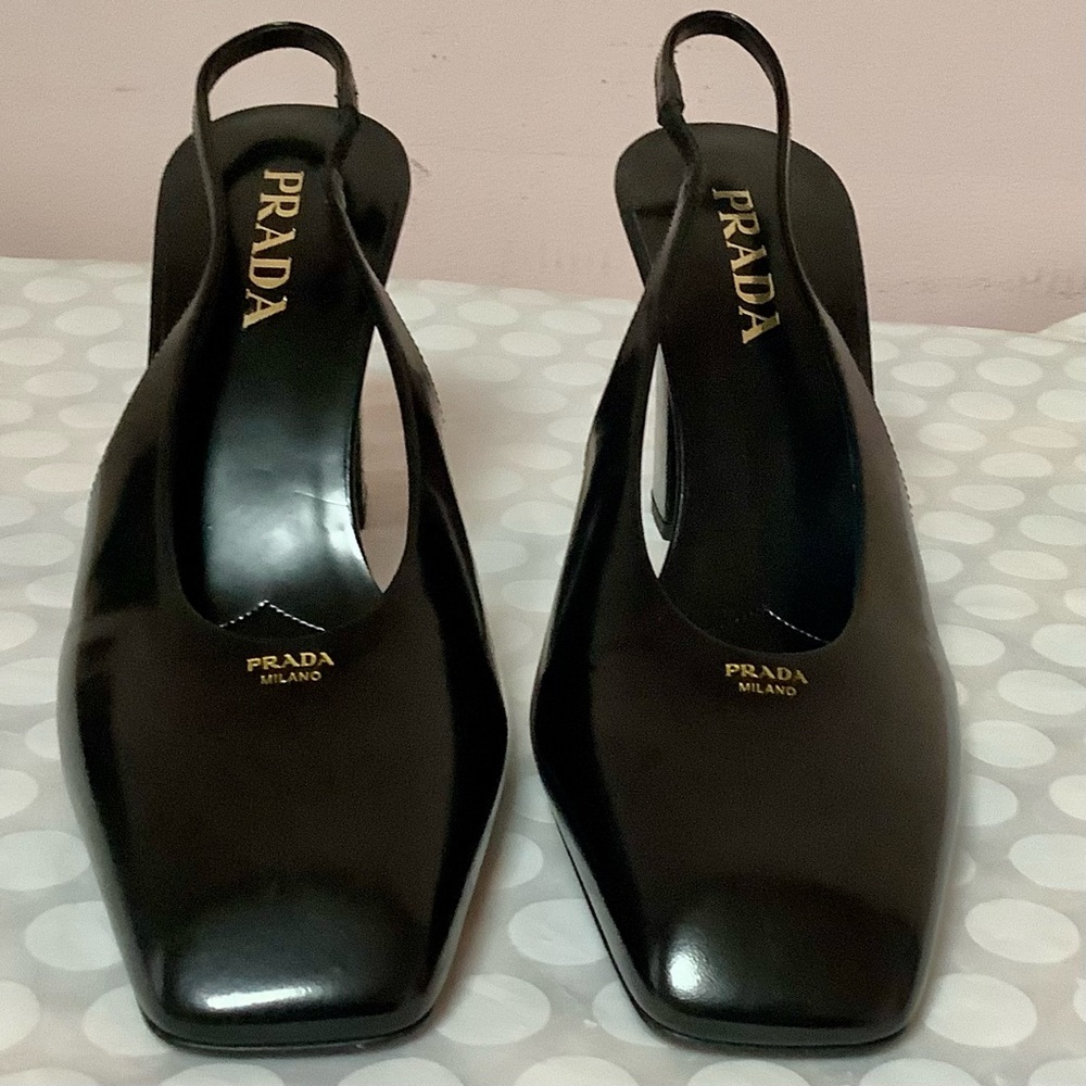 BNWT Prada Modellerie Square Toe Slingback Pump sz.39.5 - Picture 8 of 13